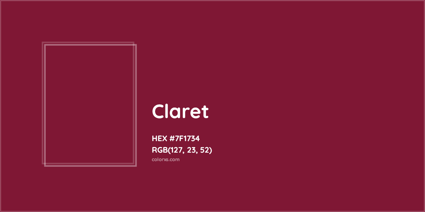 HEX #7F1734 Claret Color - Color Code