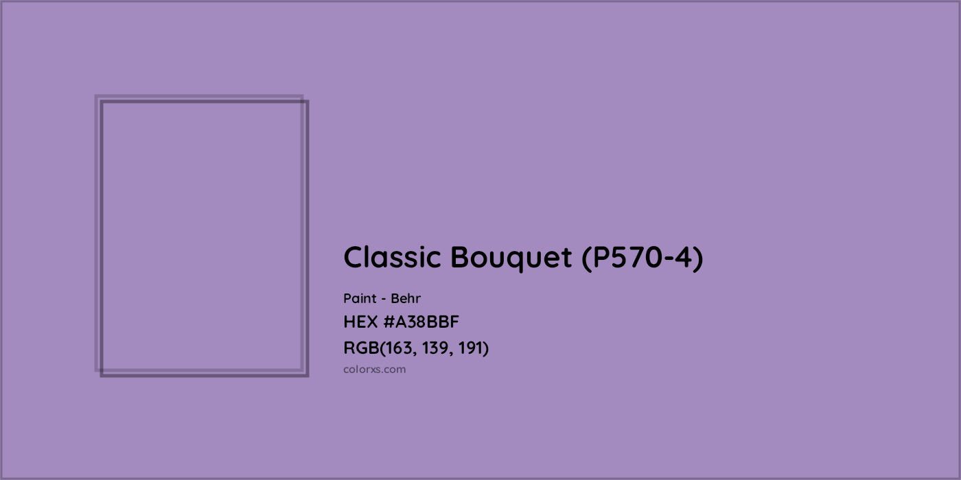 HEX #A38BBF Classic Bouquet (P570-4) Paint Behr - Color Code