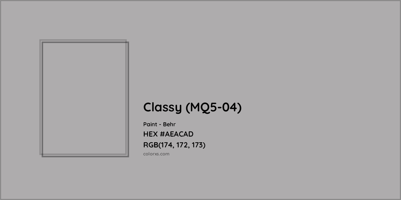 HEX #AEACAD Classy (MQ5-04) Paint Behr - Color Code