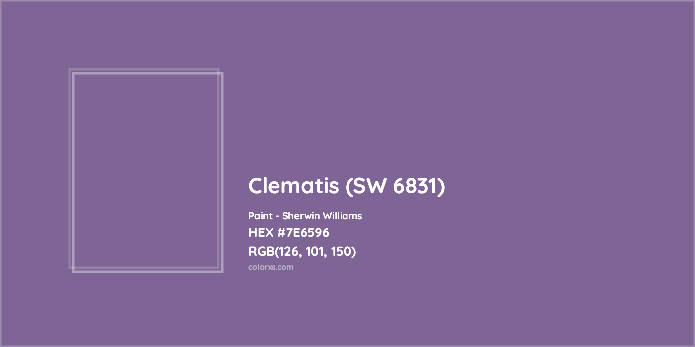 HEX #7E6596 Clematis (SW 6831) Paint Sherwin Williams - Color Code