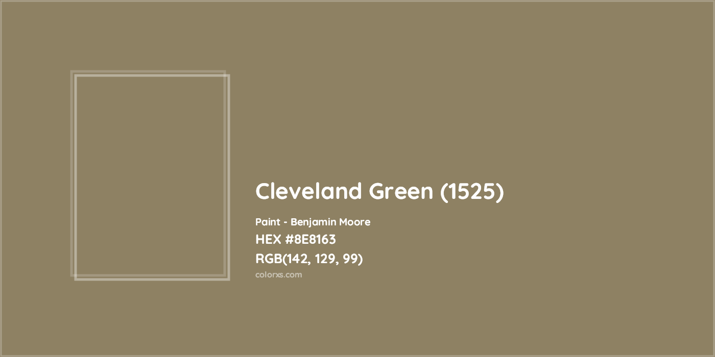 HEX #8E8163 Cleveland Green (1525) Paint Benjamin Moore - Color Code