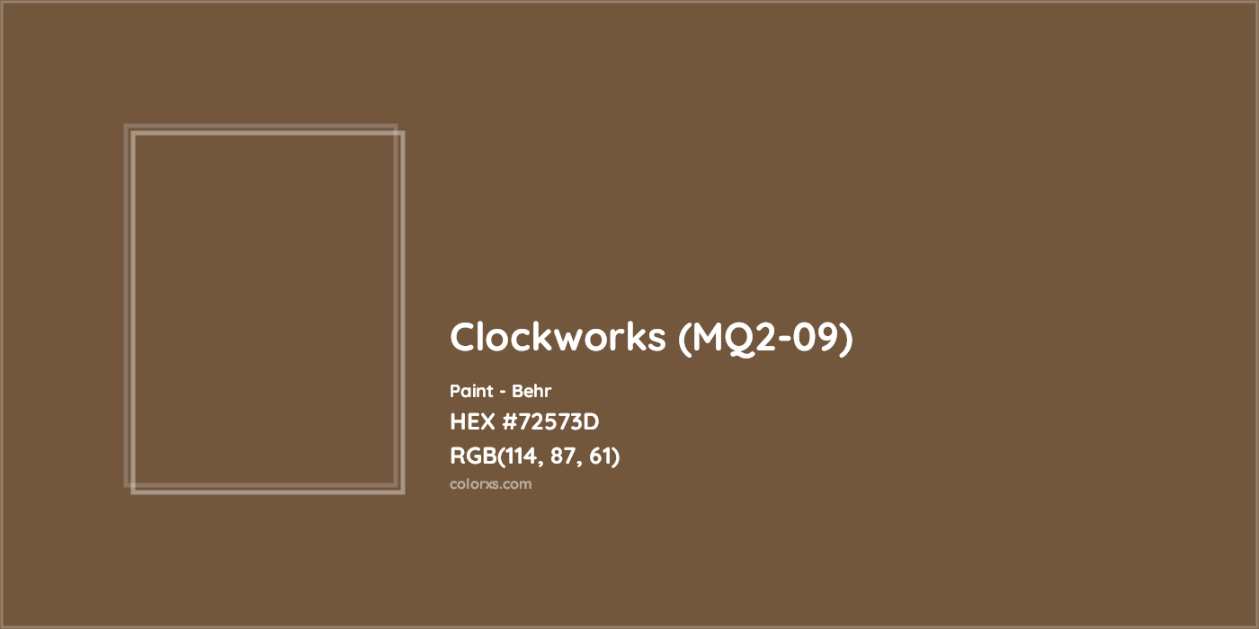 HEX #72573D Clockworks (MQ2-09) Paint Behr - Color Code