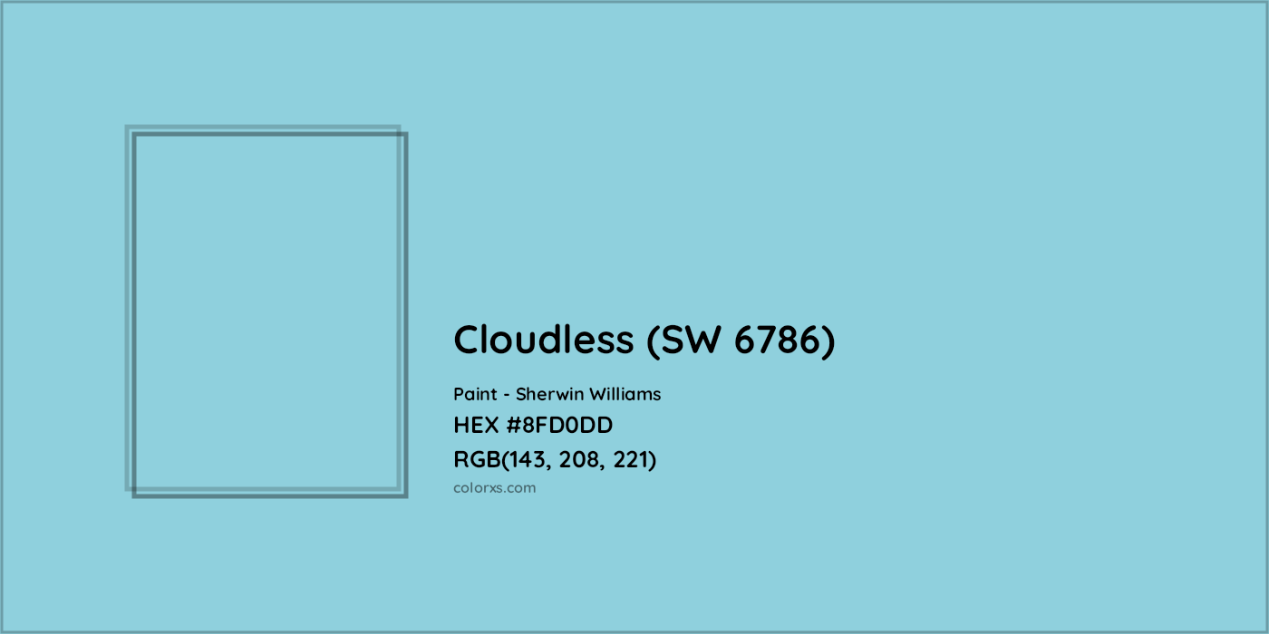 HEX #8FD0DD Cloudless (SW 6786) Paint Sherwin Williams - Color Code