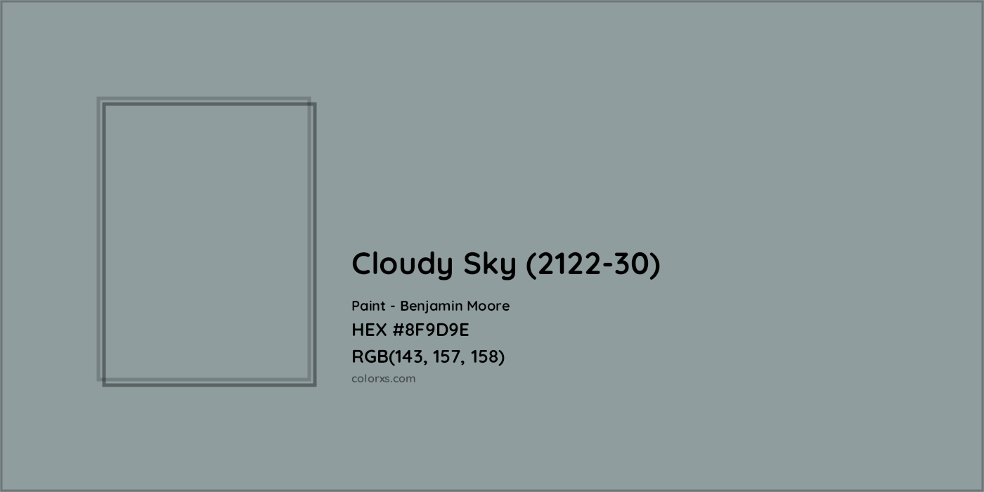 HEX #8F9D9E Cloudy Sky (2122-30) Paint Benjamin Moore - Color Code