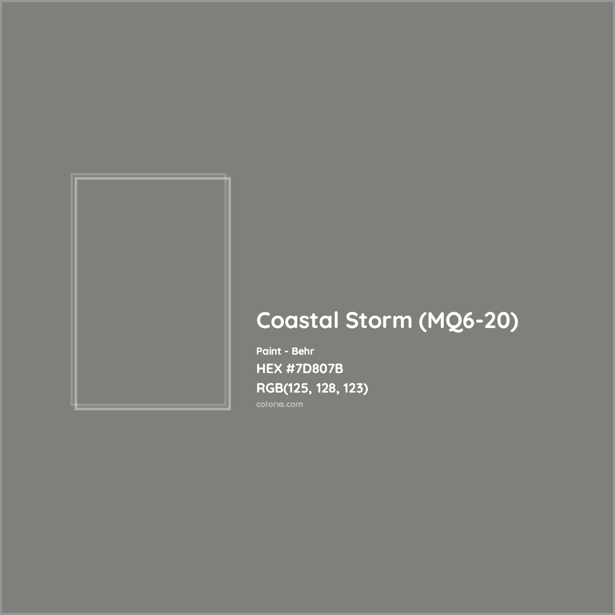 HEX #7D807B Coastal Storm (MQ6-20) Paint Behr - Color Code
