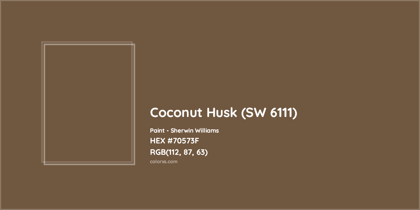 HEX #70573F Coconut Husk (SW 6111) Paint Sherwin Williams - Color Code
