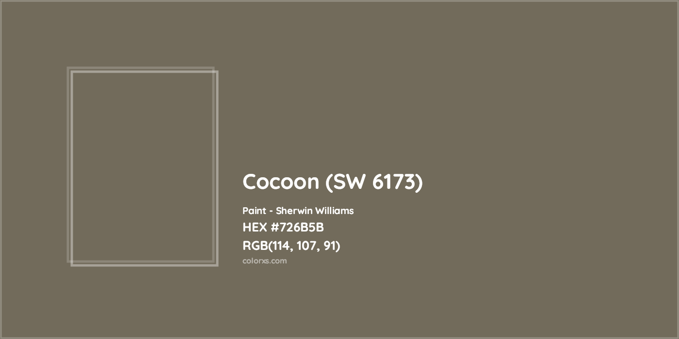 HEX #726B5B Cocoon (SW 6173) Paint Sherwin Williams - Color Code