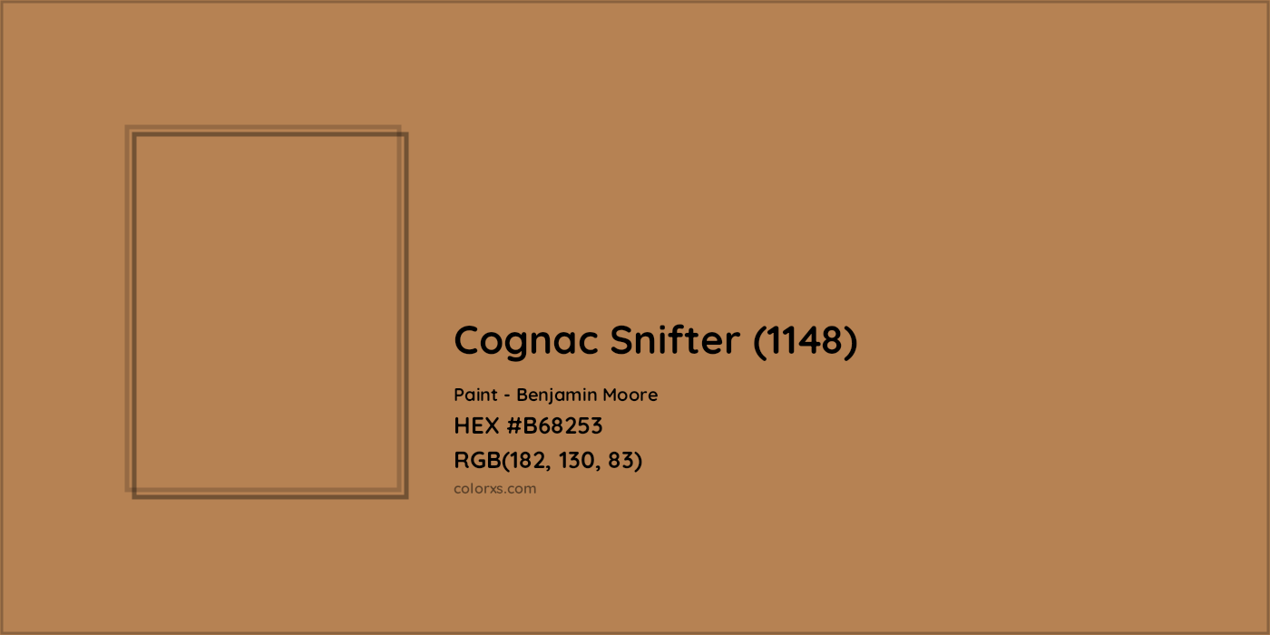 HEX #B68253 Cognac Snifter (1148) Paint Benjamin Moore - Color Code