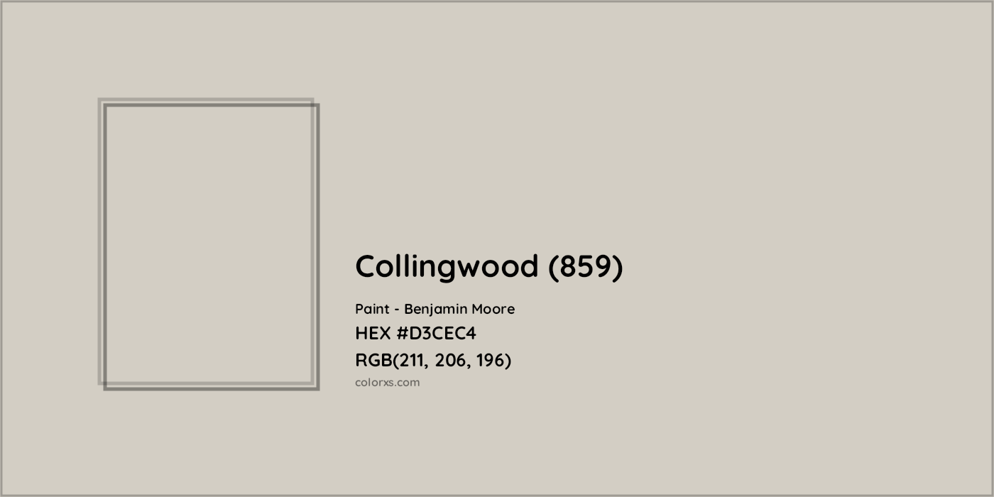 HEX #D3CEC4 Collingwood (859) Paint Benjamin Moore - Color Code