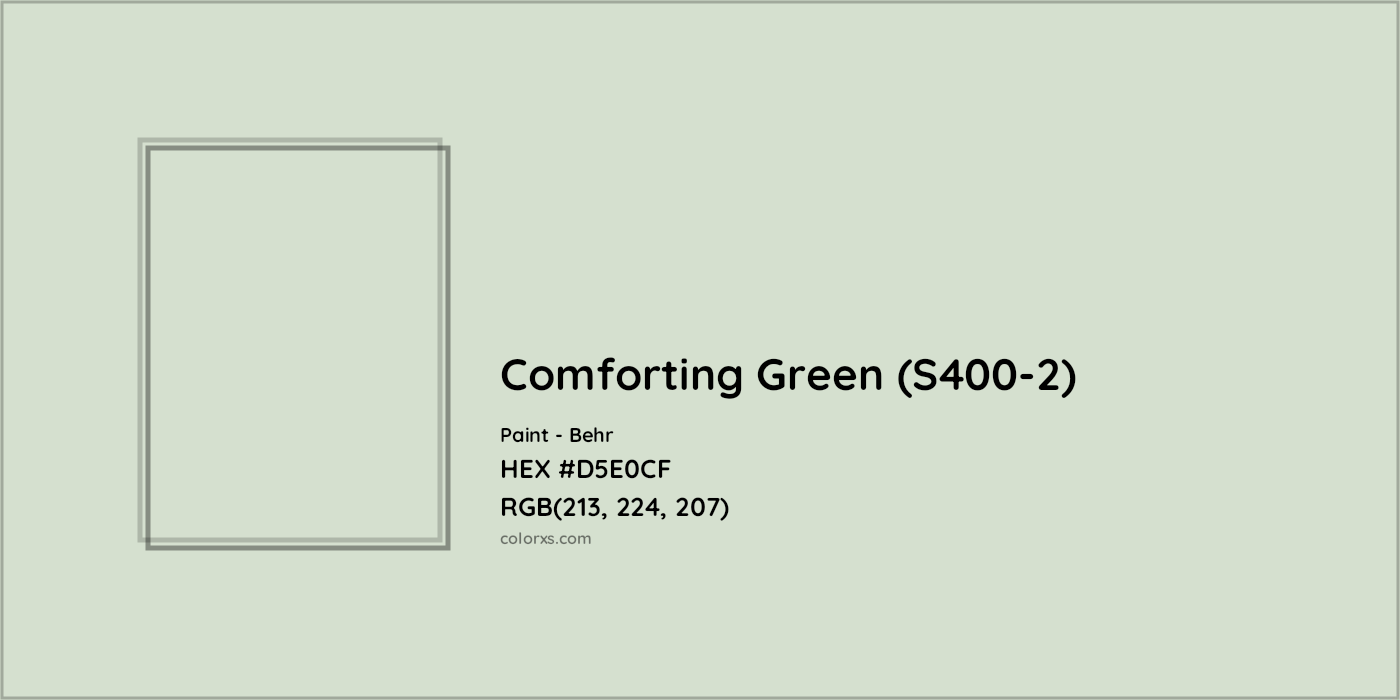 HEX #D5E0CF Comforting Green (S400-2) Paint Behr - Color Code