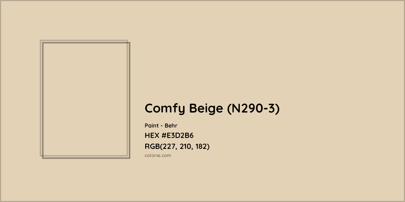 HEX #E3D2B6 Comfy Beige (N290-3) Paint Behr - Color Code