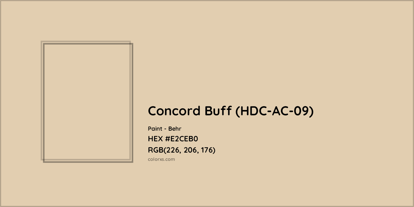 HEX #E2CEB0 Concord Buff (HDC-AC-09) Paint Behr - Color Code