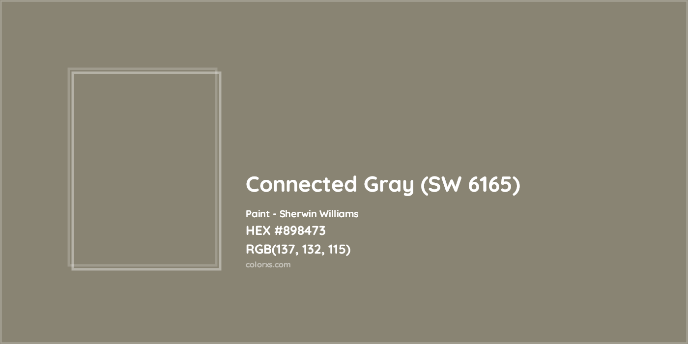 HEX #898473 Connected Gray (SW 6165) Paint Sherwin Williams - Color Code