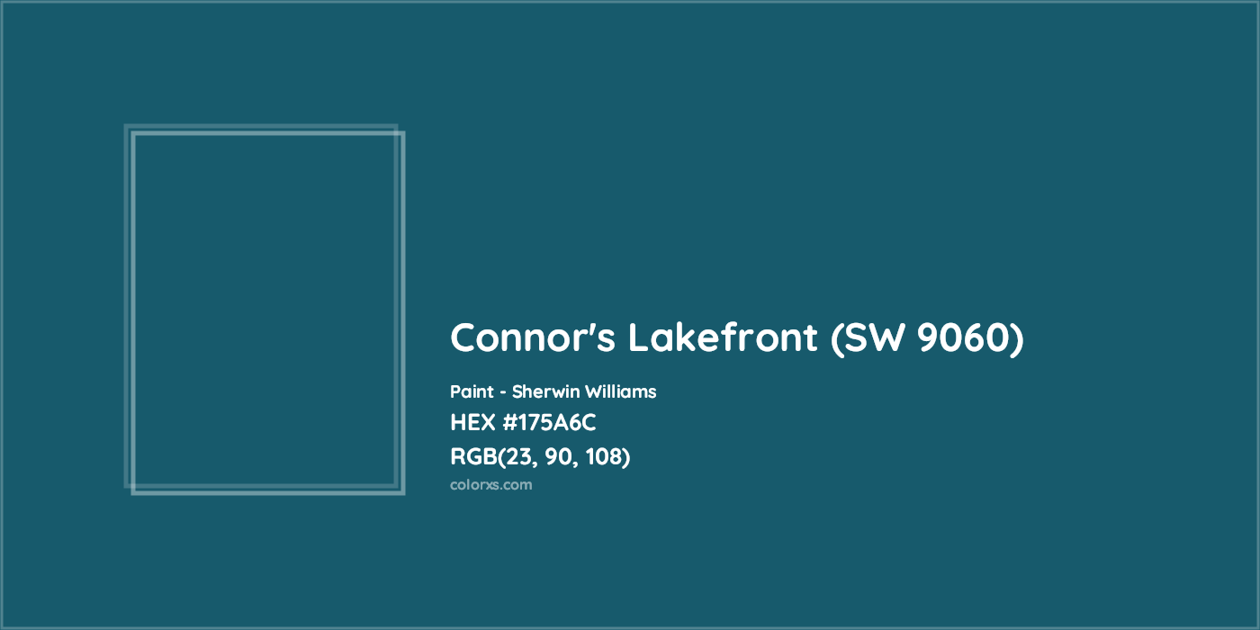 HEX #175A6C Connor's Lakefront (SW 9060) Paint Sherwin Williams - Color Code