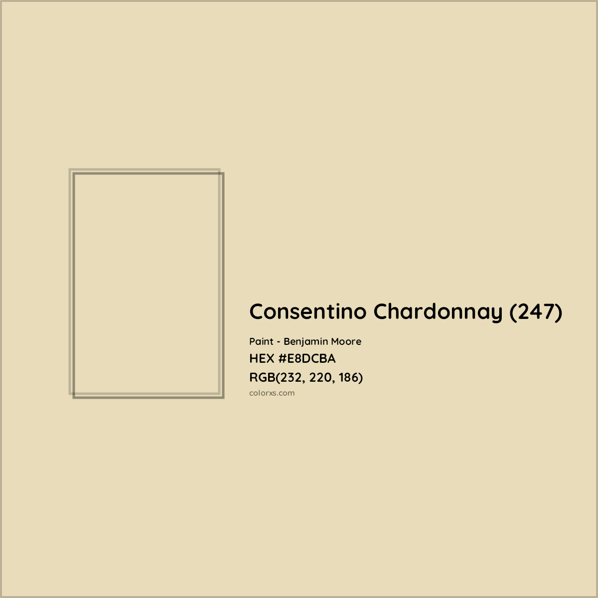 HEX #E8DCBA Consentino Chardonnay (247) Paint Benjamin Moore - Color Code