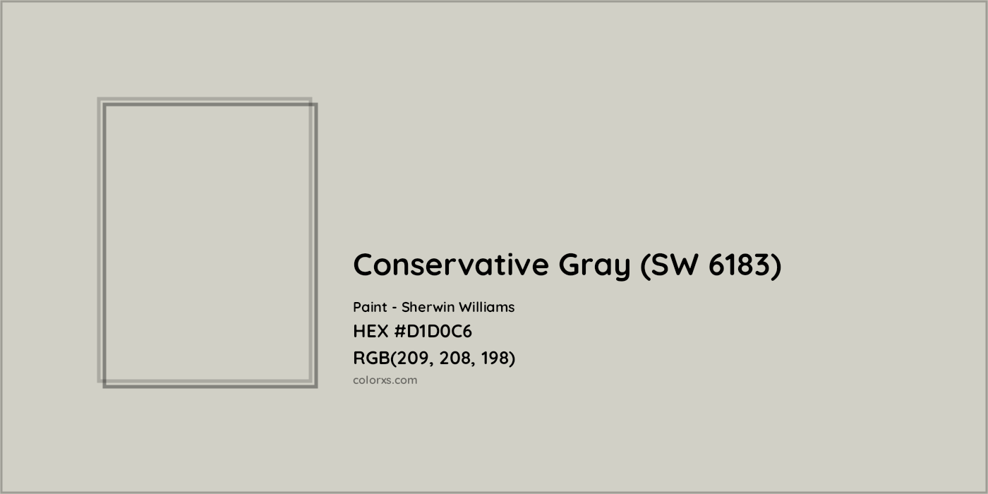 HEX #D1D0C6 Conservative Gray (SW 6183) Paint Sherwin Williams - Color Code