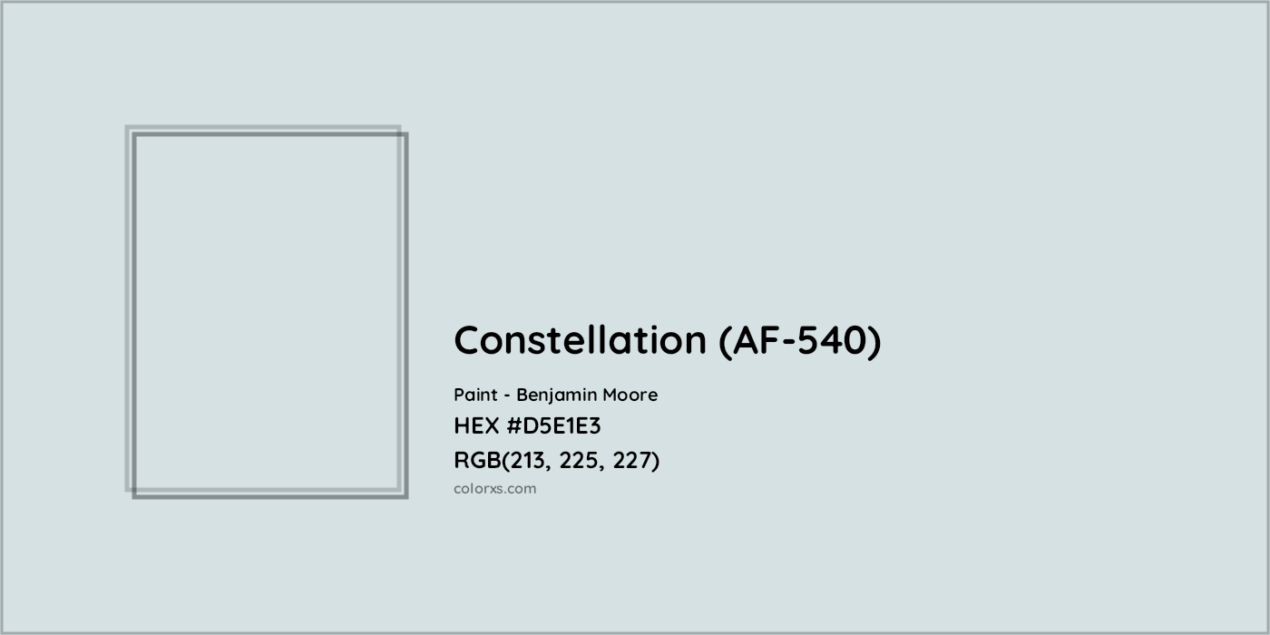 HEX #D5E1E3 Constellation (AF-540) Paint Benjamin Moore - Color Code