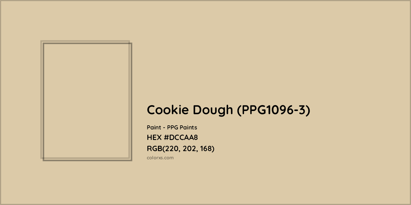 HEX #DCCAA8 Cookie Dough (PPG1096-3) Paint PPG Paints - Color Code