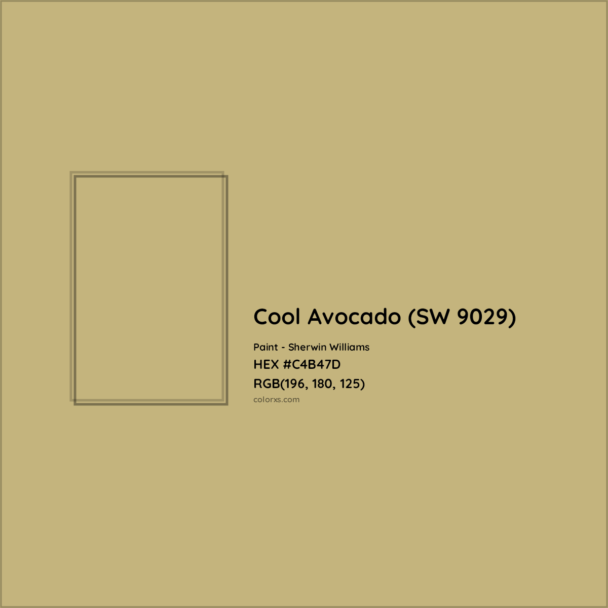 HEX #C4B47D Cool Avocado (SW 9029) Paint Sherwin Williams - Color Code
