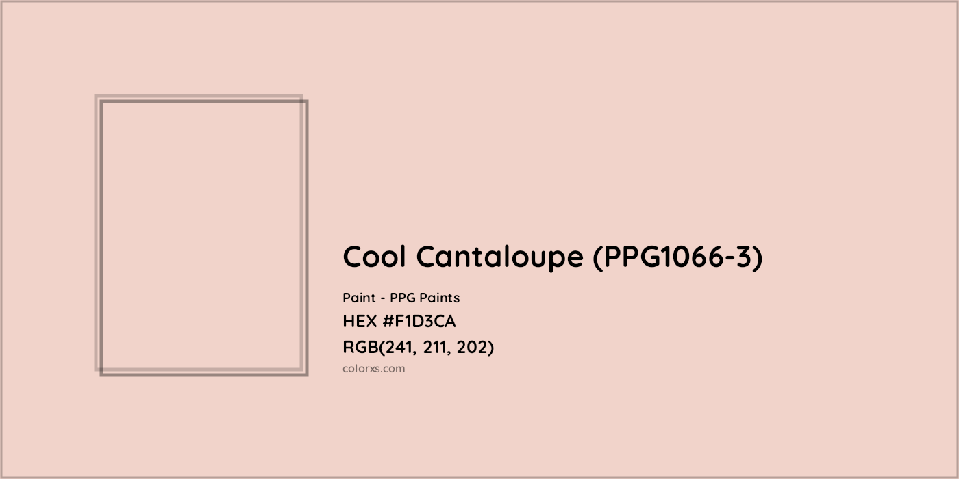 HEX #F1D3CA Cool Cantaloupe (PPG1066-3) Paint PPG Paints - Color Code