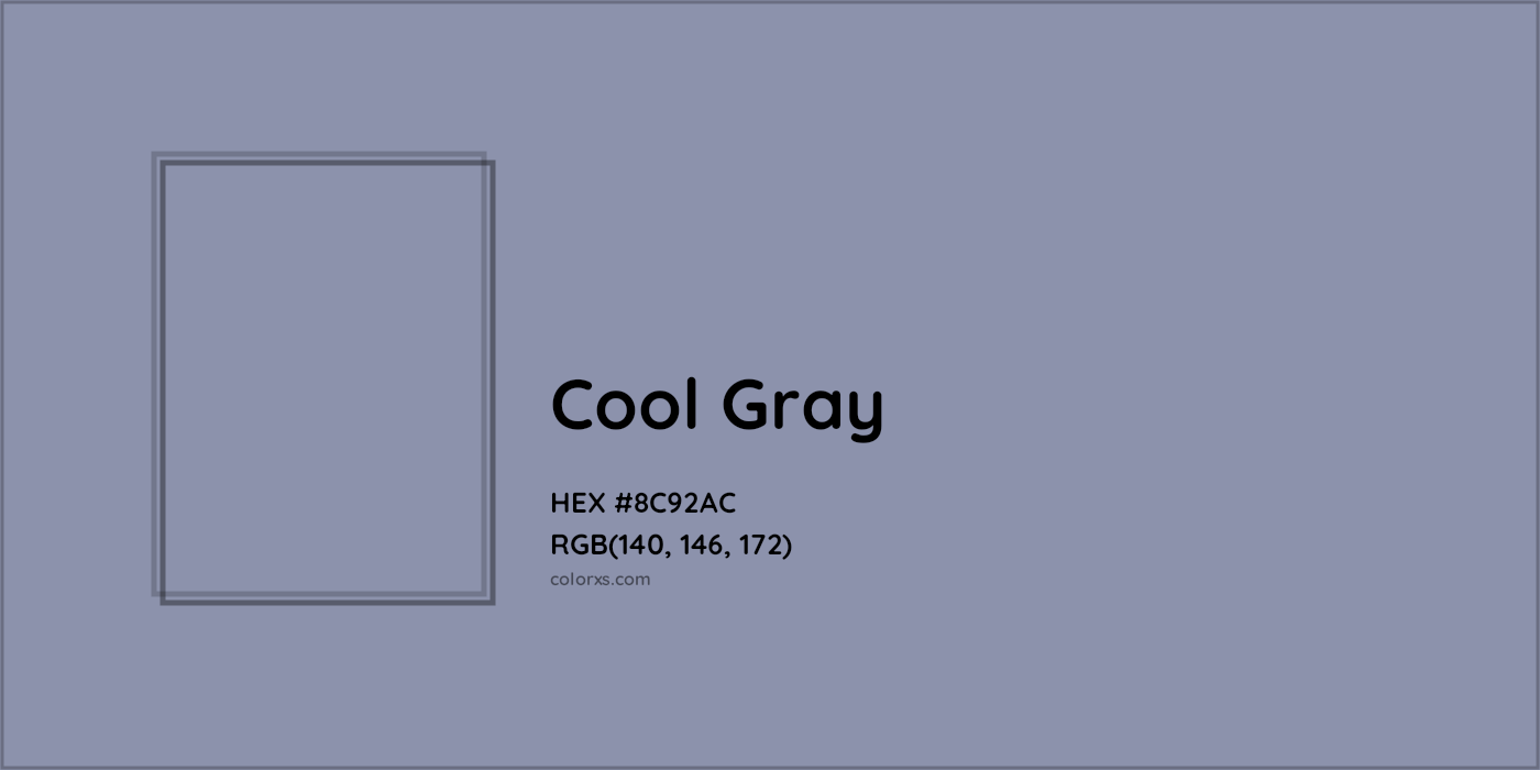 HEX #8C92AC Cool Gray Color - Color Code