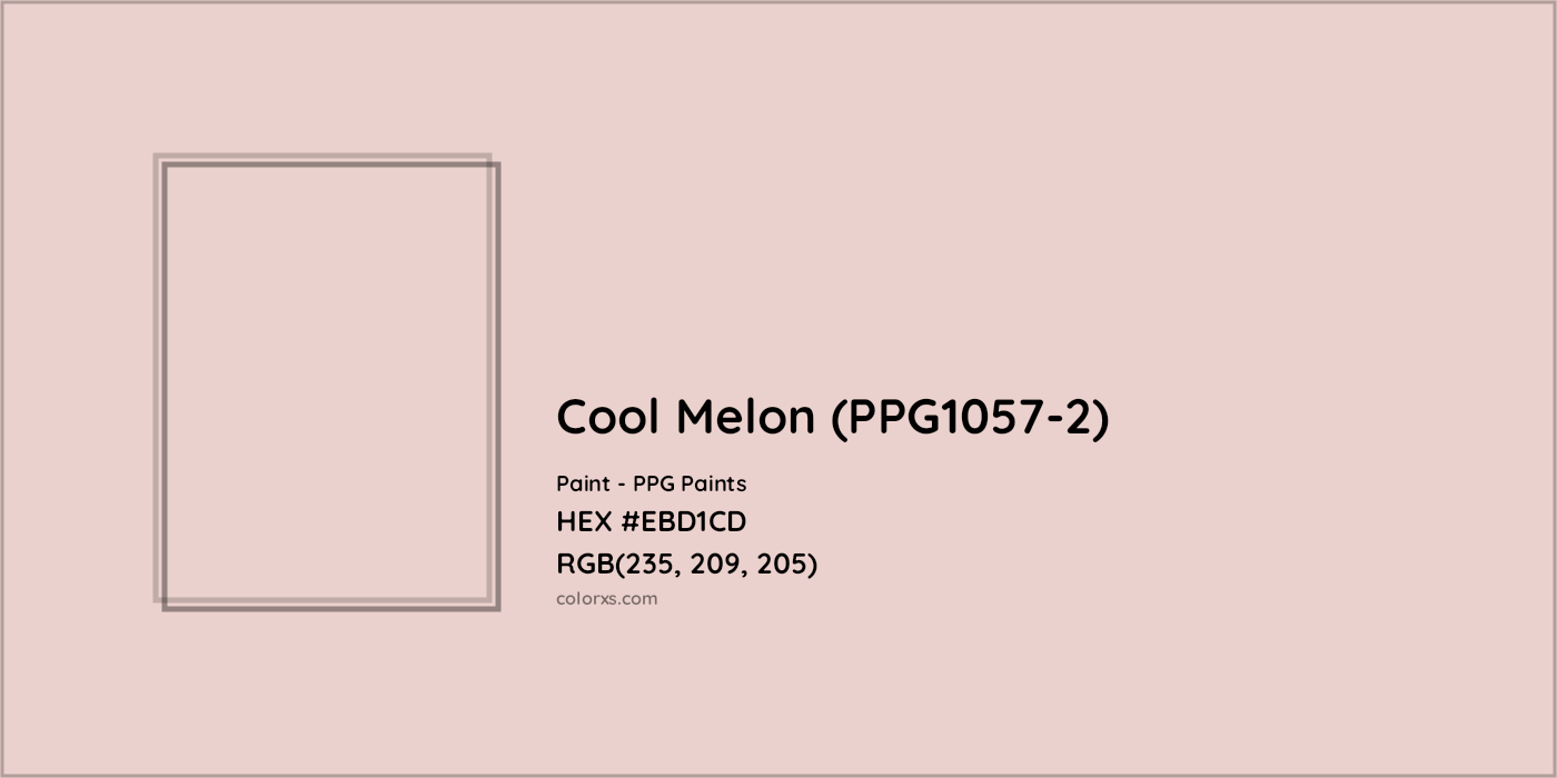 HEX #EBD1CD Cool Melon (PPG1057-2) Paint PPG Paints - Color Code
