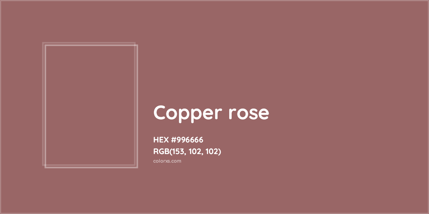 HEX #996666 Copper rose Color - Color Code