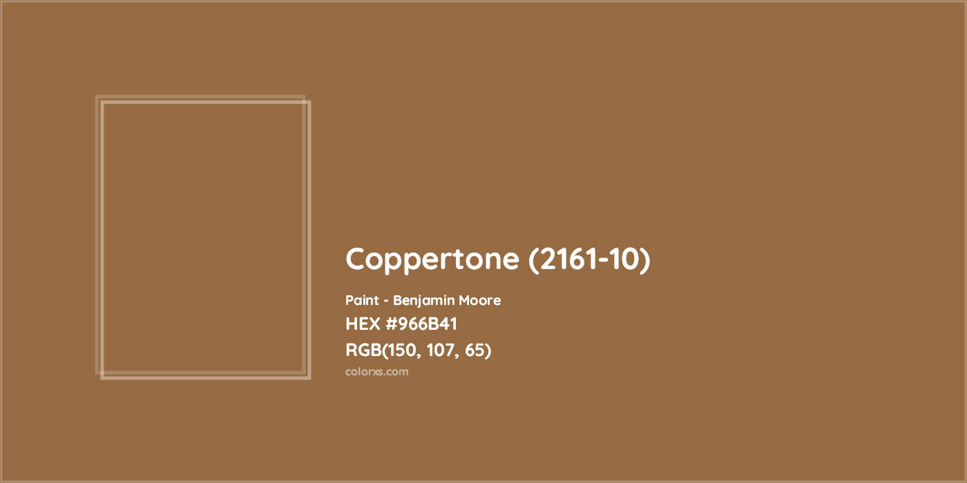 HEX #966B41 Coppertone (2161-10) Paint Benjamin Moore - Color Code