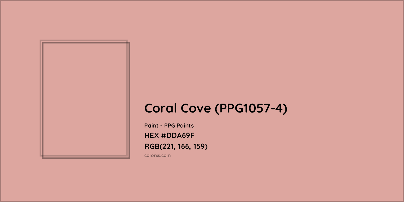 HEX #DDA69F Coral Cove (PPG1057-4) Paint PPG Paints - Color Code