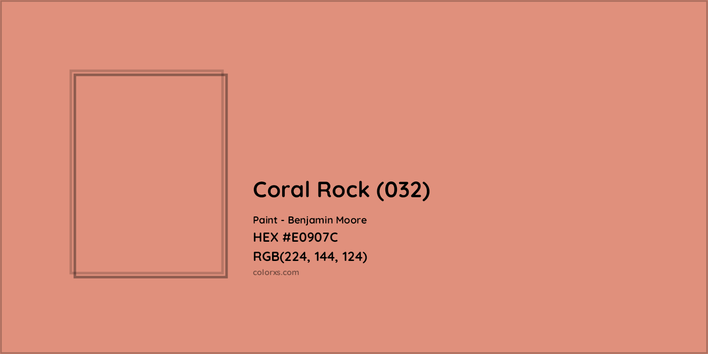 HEX #E0907C Coral Rock (032) Paint Benjamin Moore - Color Code