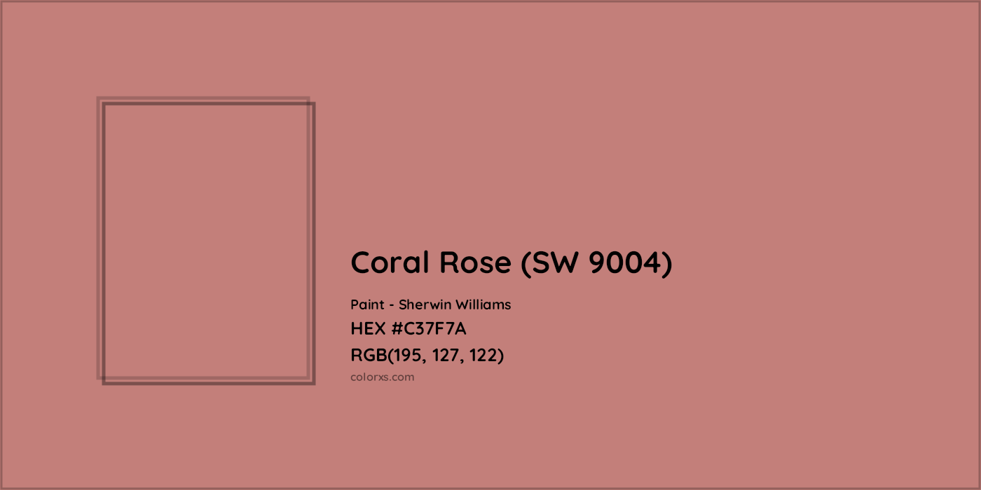 HEX #C37F7A Coral Rose (SW 9004) Paint Sherwin Williams - Color Code