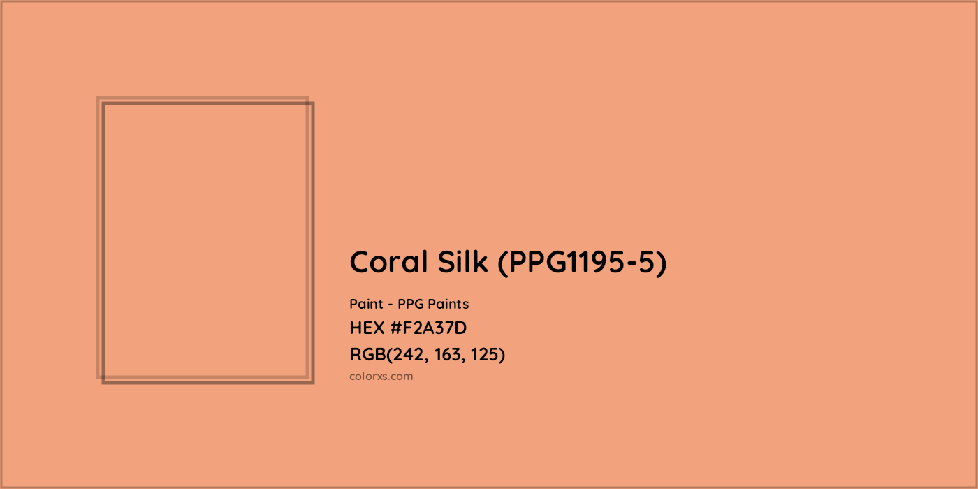 HEX #F2A37D Coral Silk (PPG1195-5) Paint PPG Paints - Color Code