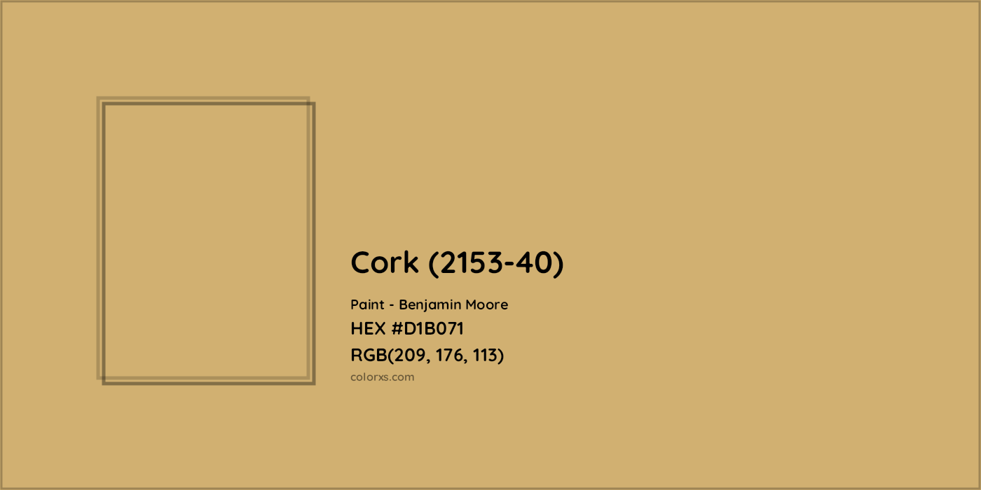 HEX #D1B071 Cork (2153-40) Paint Benjamin Moore - Color Code