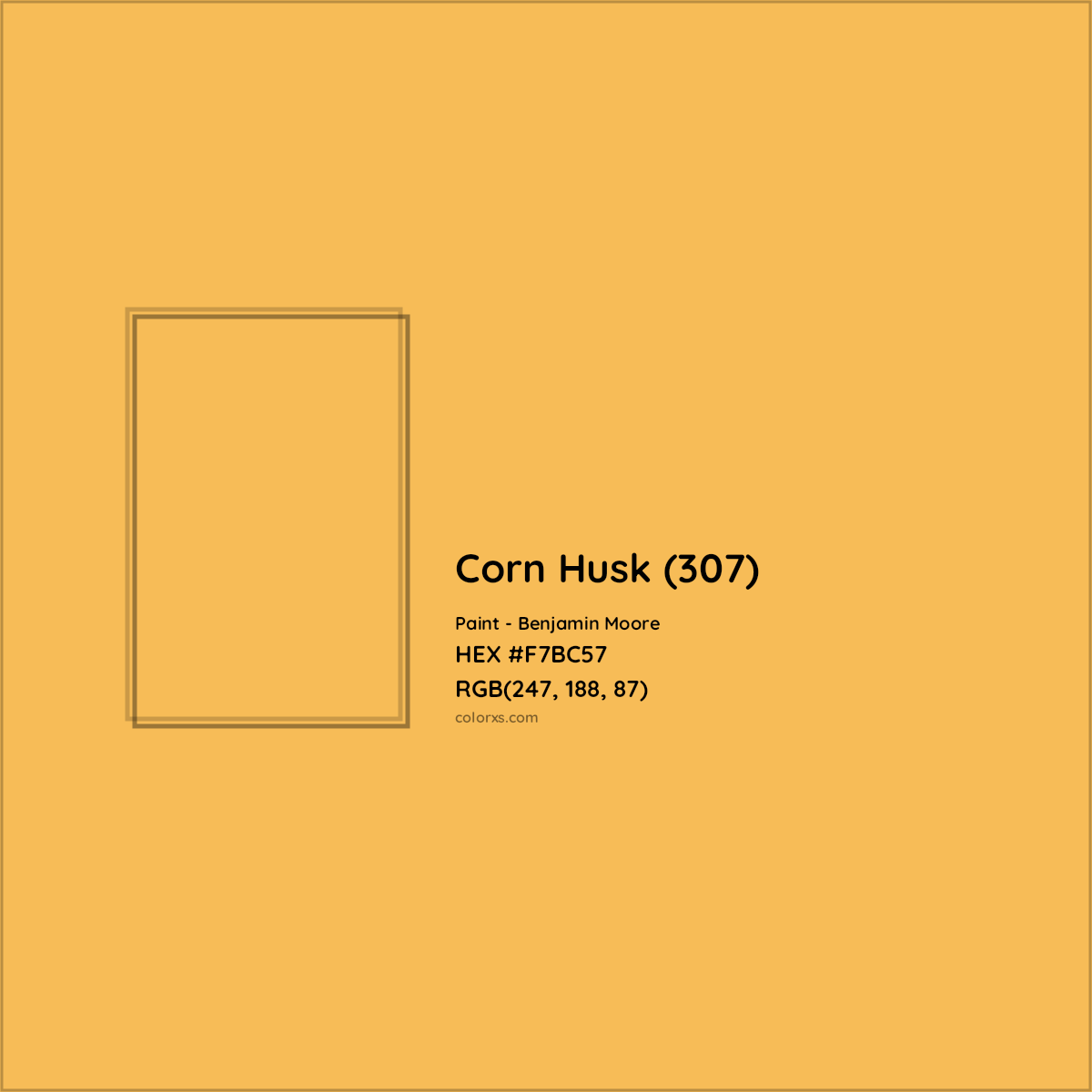 HEX #F7BC57 Corn Husk (307) Paint Benjamin Moore - Color Code