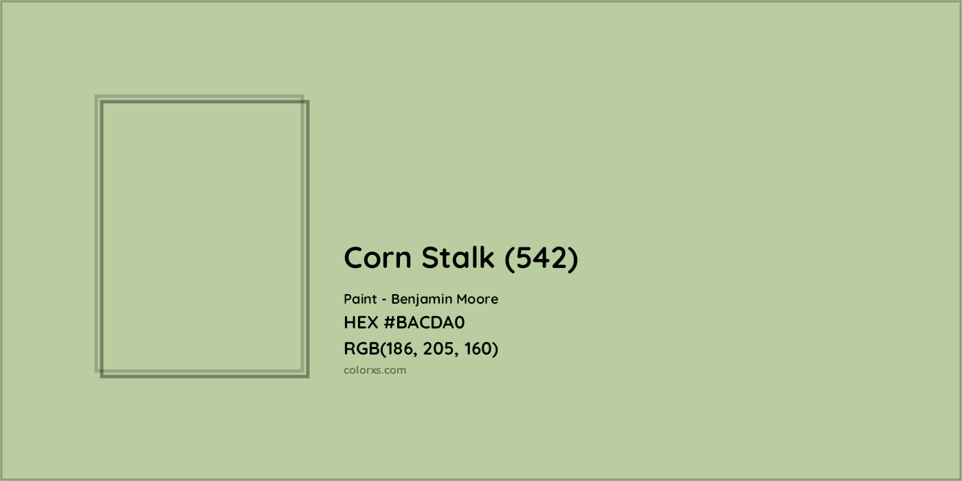 HEX #BACDA0 Corn Stalk (542) Paint Benjamin Moore - Color Code