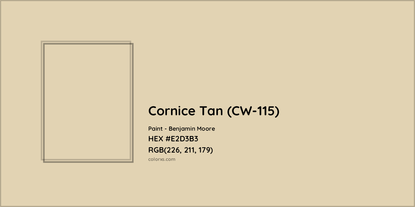 HEX #E2D3B3 Cornice Tan (CW-115) Paint Benjamin Moore - Color Code