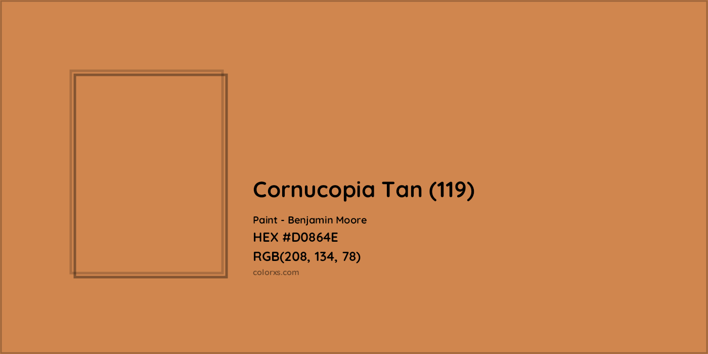 HEX #D0864E Cornucopia Tan (119) Paint Benjamin Moore - Color Code