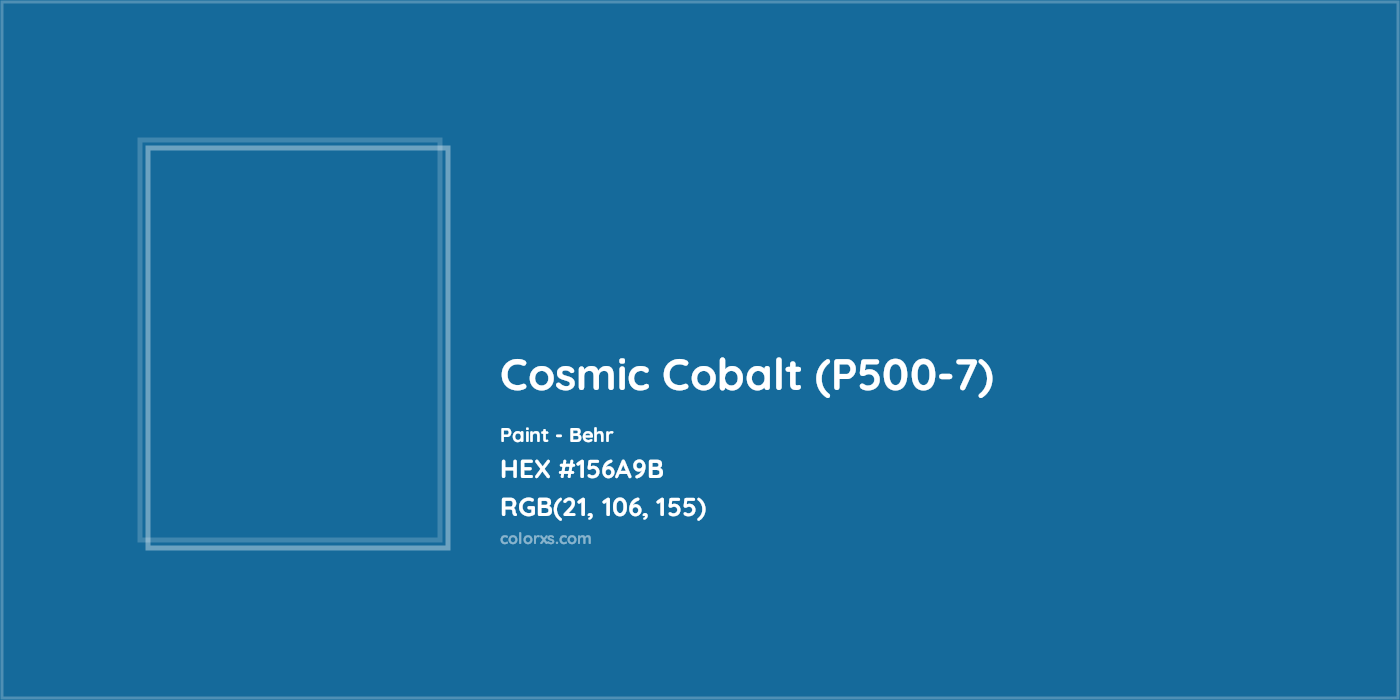HEX #156A9B Cosmic Cobalt (P500-7) Paint Behr - Color Code