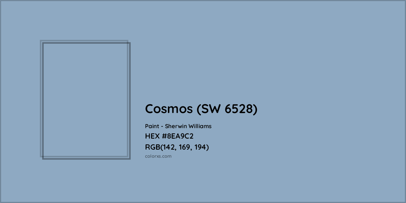 HEX #8EA9C2 Cosmos (SW 6528) Paint Sherwin Williams - Color Code