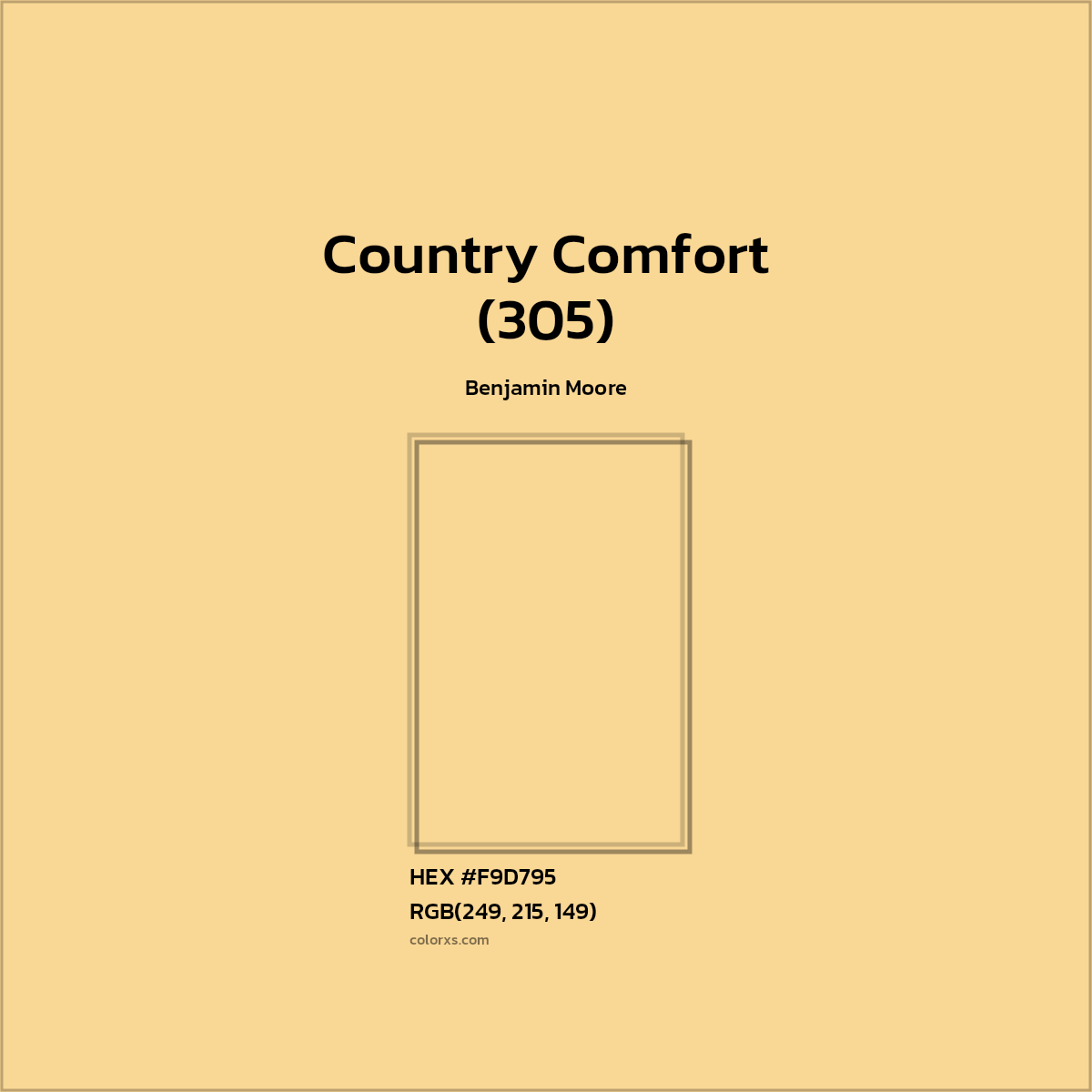 HEX #F9D795 Country Comfort (305) Paint Benjamin Moore - Color Code