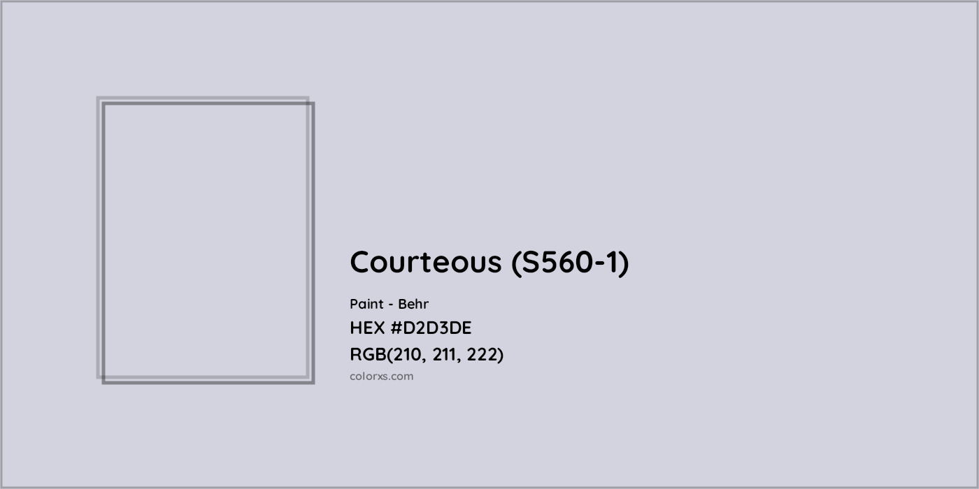 HEX #D2D3DE Courteous (S560-1) Paint Behr - Color Code