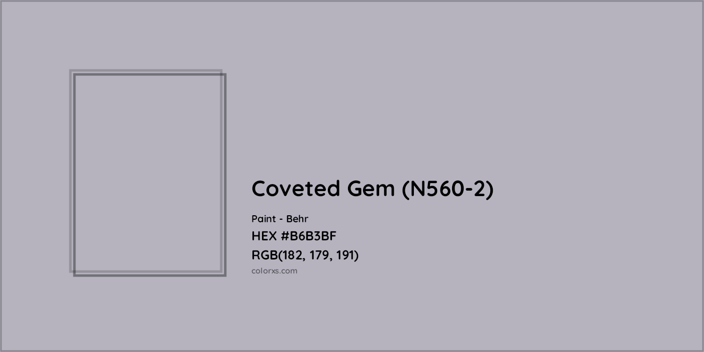 HEX #B6B3BF Coveted Gem (N560-2) Paint Behr - Color Code