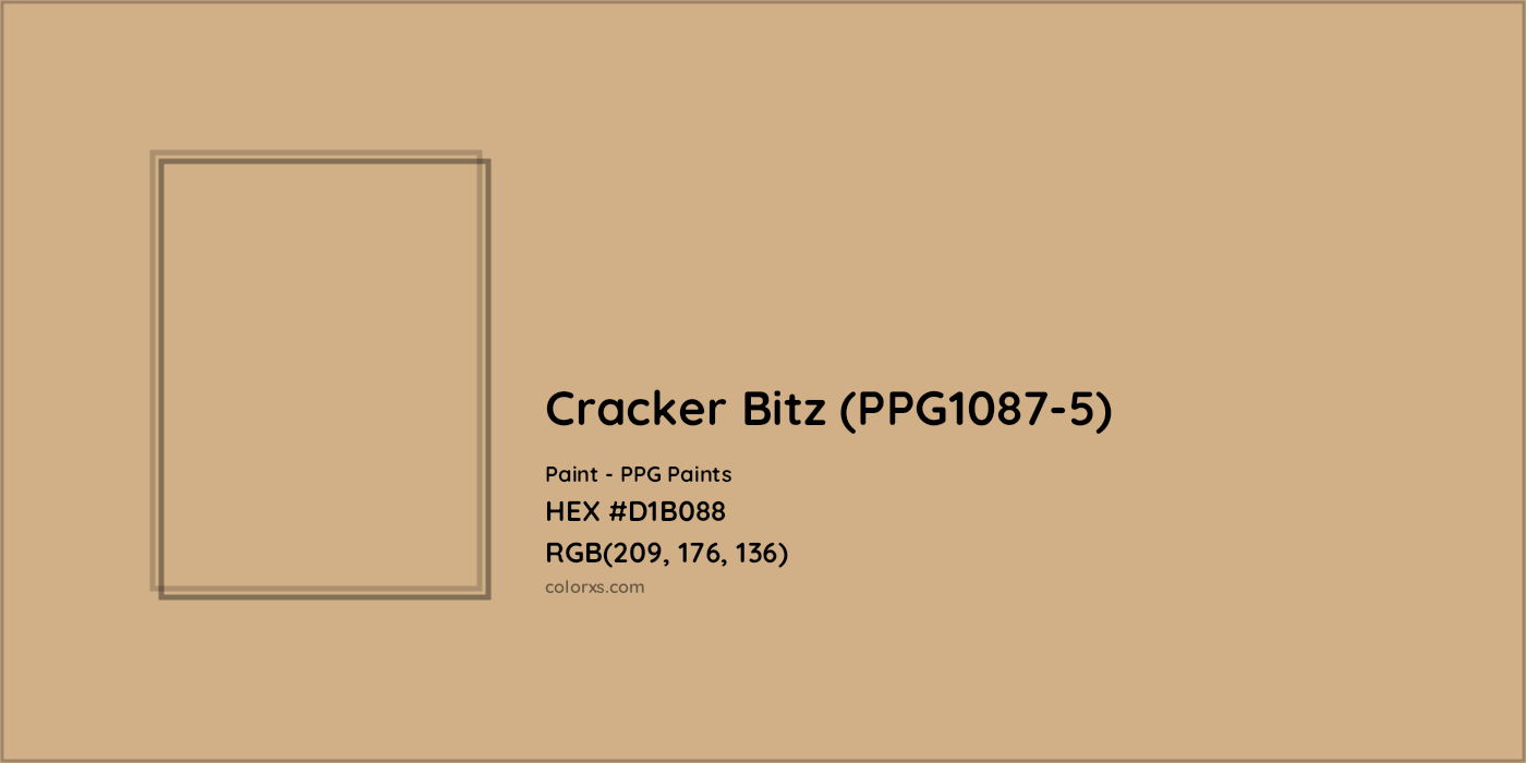 HEX #D1B088 Cracker Bitz (PPG1087-5) Paint PPG Paints - Color Code