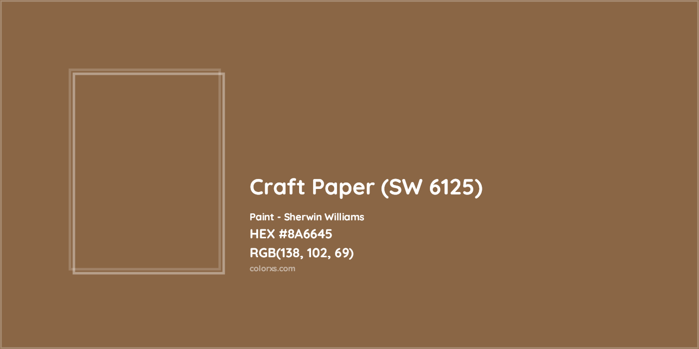 HEX #8A6645 Craft Paper (SW 6125) Paint Sherwin Williams - Color Code