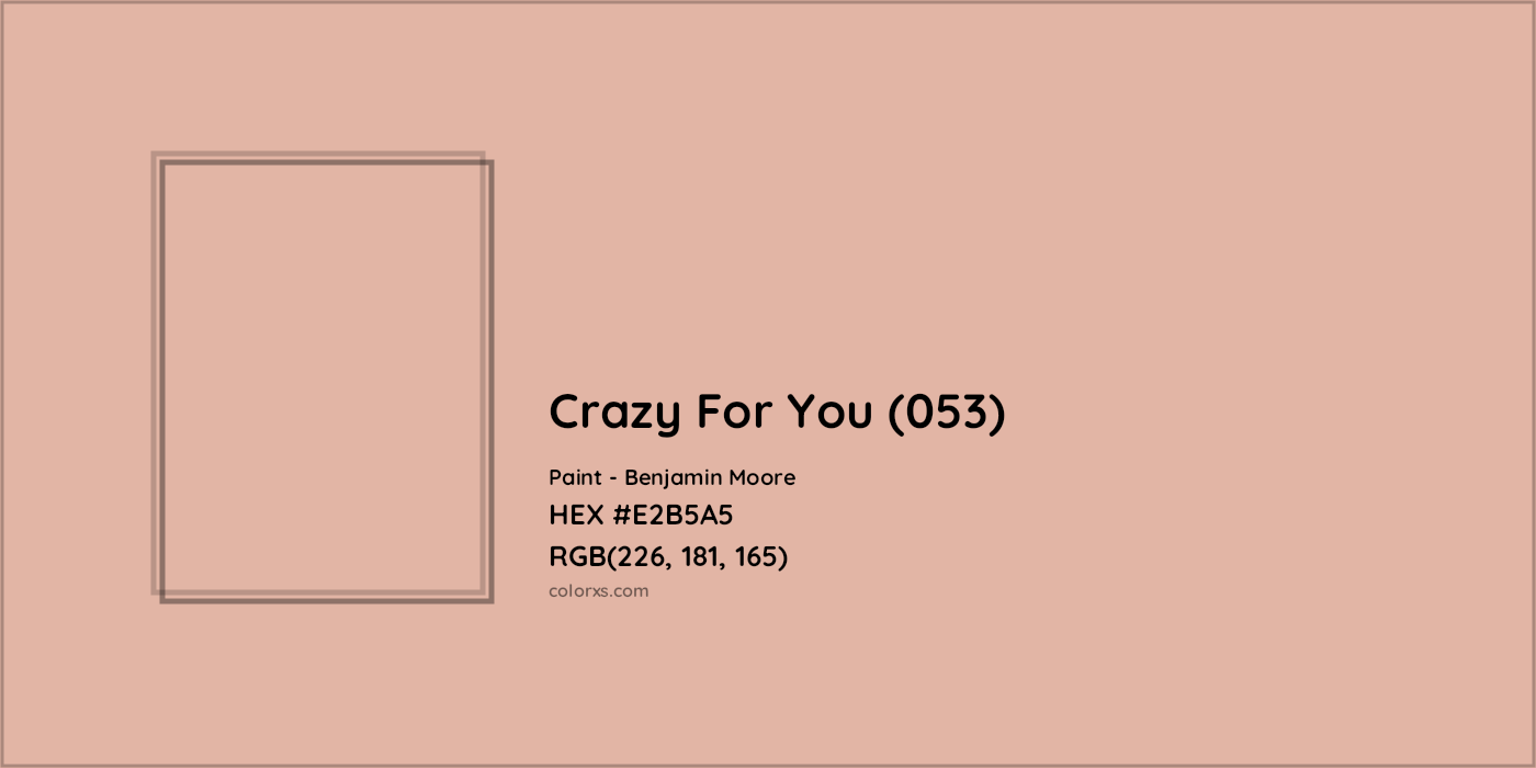 HEX #E2B5A5 Crazy For You (053) Paint Benjamin Moore - Color Code