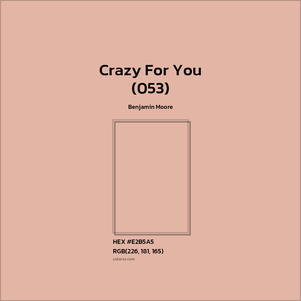 HEX #E2B5A5 Crazy For You (053) Paint Benjamin Moore - Color Code