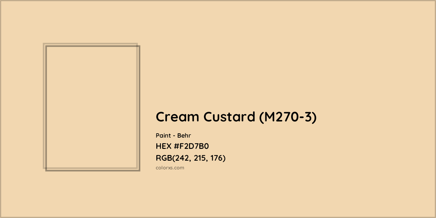 HEX #F2D7B0 Cream Custard (M270-3) Paint Behr - Color Code