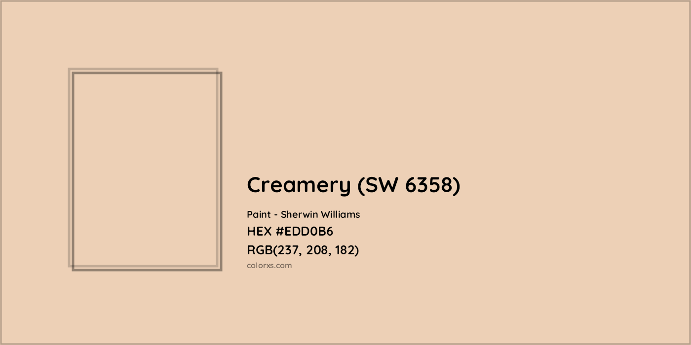 HEX #EDD0B6 Creamery (SW 6358) Paint Sherwin Williams - Color Code