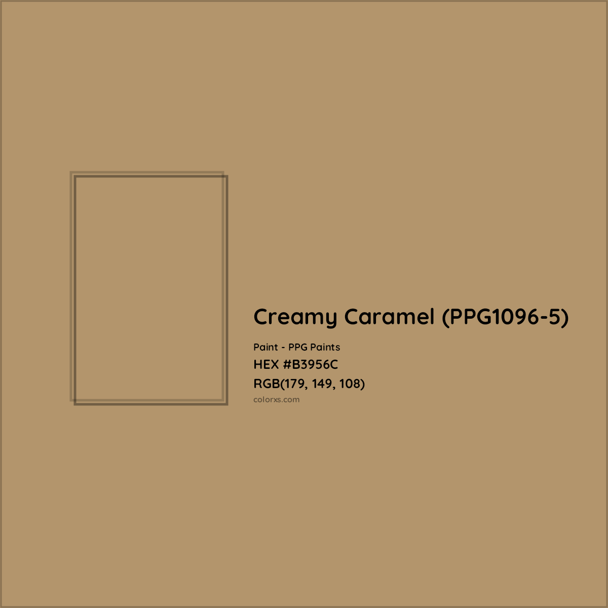 HEX #B3956C Creamy Caramel (PPG1096-5) Paint PPG Paints - Color Code