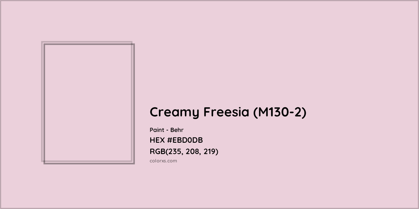 HEX #EBD0DB Creamy Freesia (M130-2) Paint Behr - Color Code